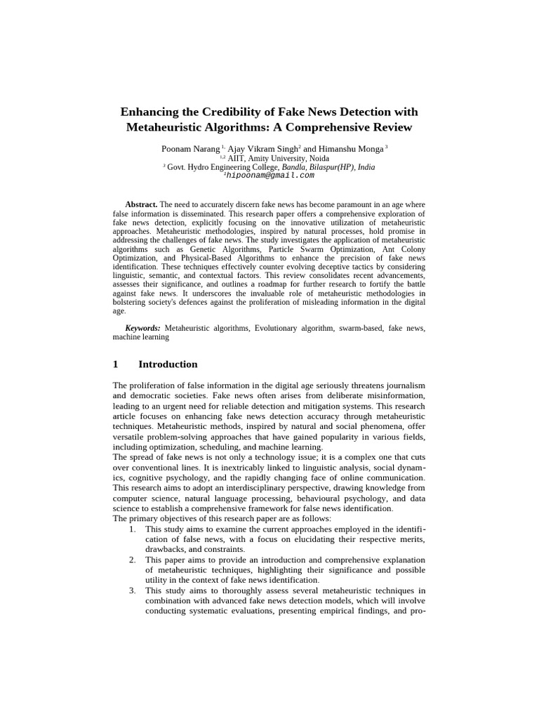 ICCI Enhancing The Credibility of Fake News Detection With ...