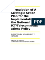 Formulation of Strategic Action Plan For Implementation of National ICT