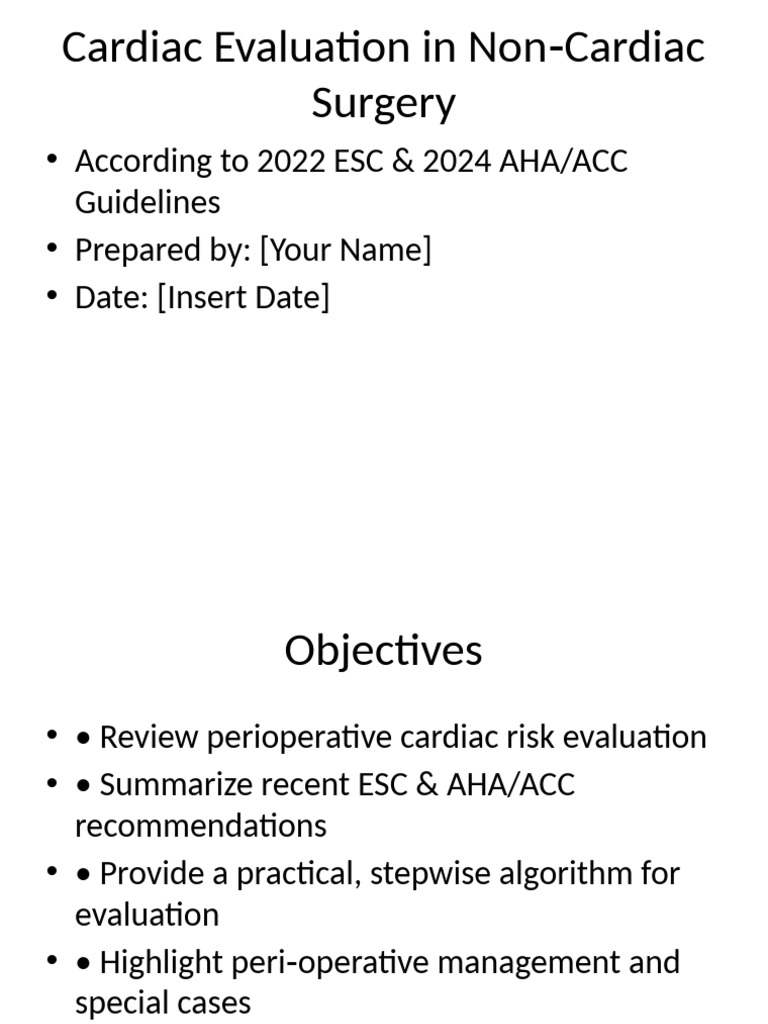 Cardiac Risk in Non-Surgical Patients | PDF | Heart | Heart Failure