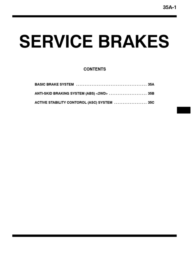 Brake System Overview and Service Guide | PDF | Anti Lock Braking ...