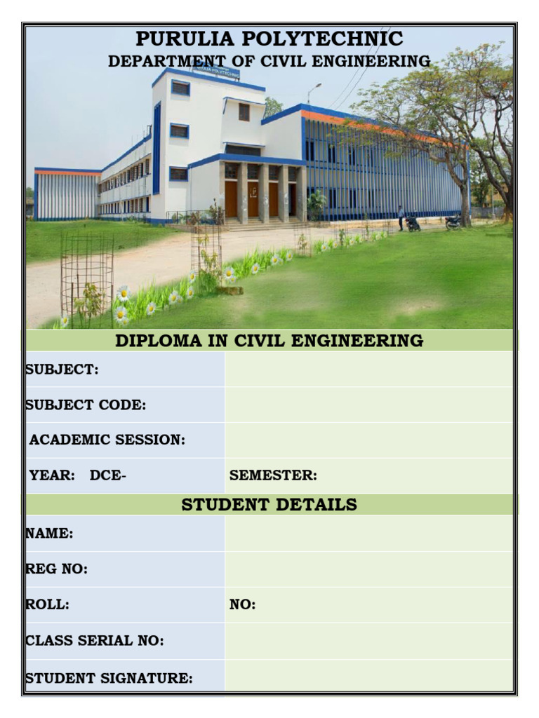Diploma in Civil Engineering Form | PDF