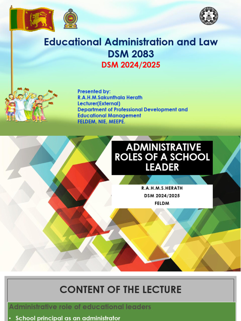School Leadership and Administration Roles | PDF | Curriculum | Teachers