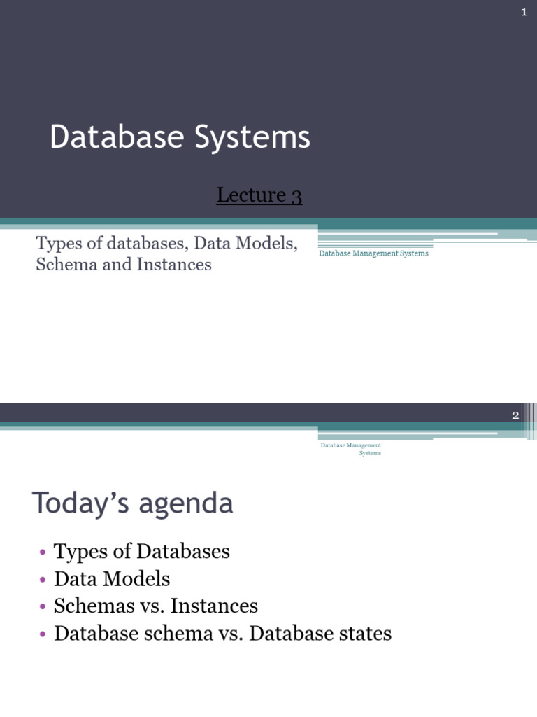 DB Lec 03-1 | PDF | Data Model | Conceptual Model