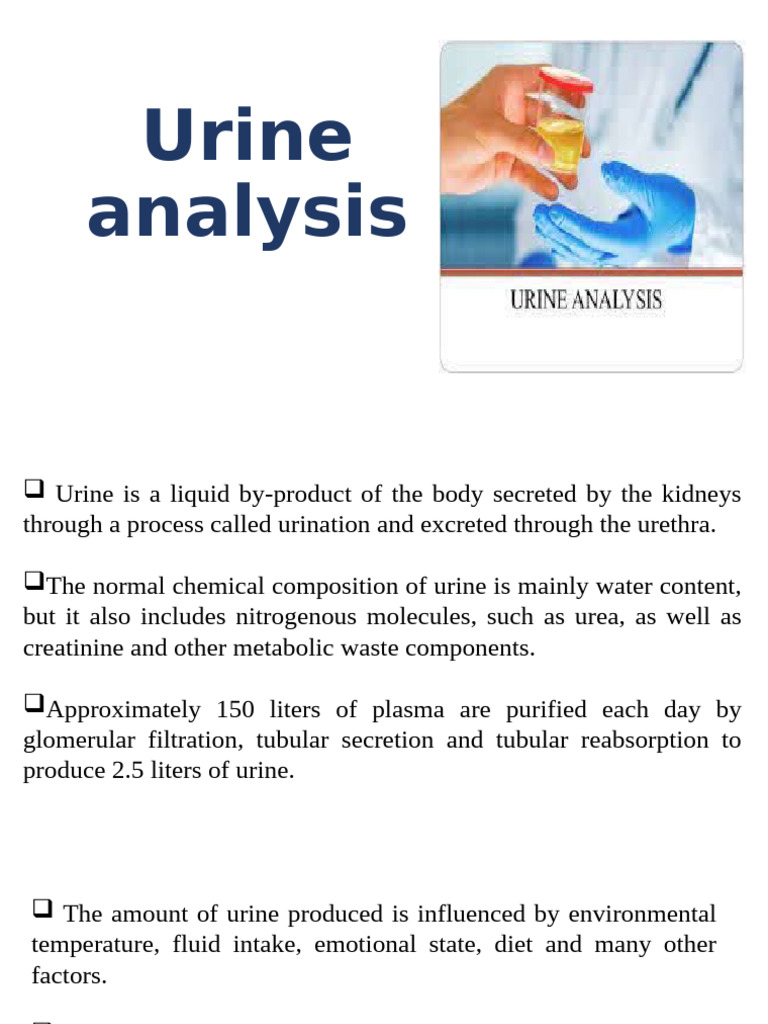Urine Analysis Final PPT 2 | PDF | Urea | Urine