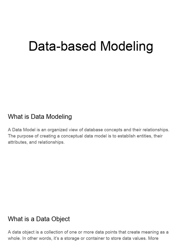 Data Based Modeling | PDF | Computing | Information Technology