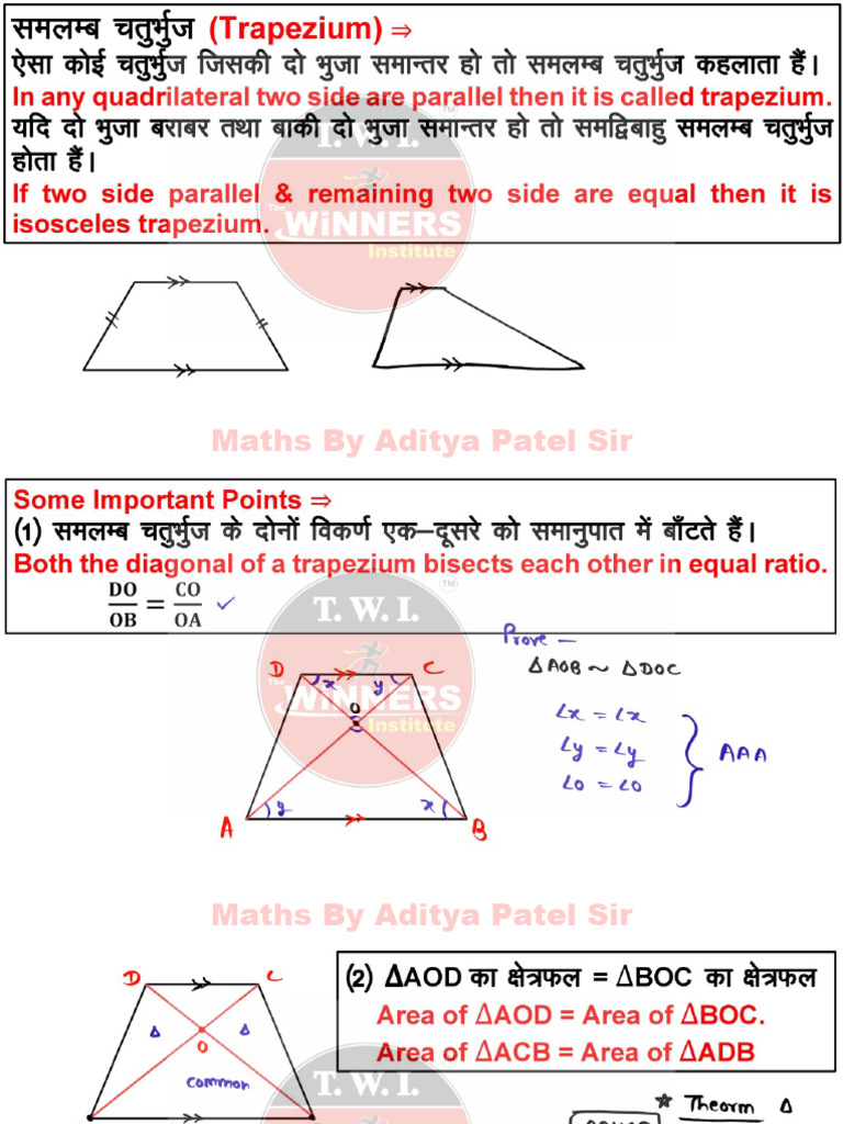 562) (1 Maths Live) (Geometry) Class 9 Notes | PDF