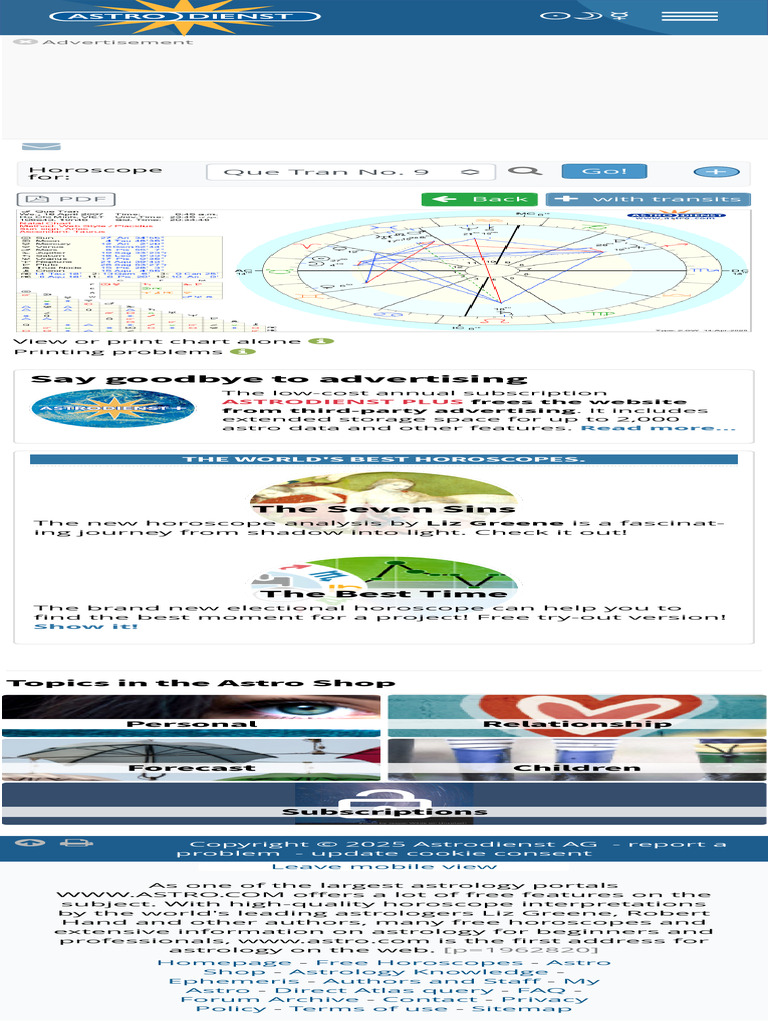 Free Horoscope Analysis by Liz Greene | PDF
