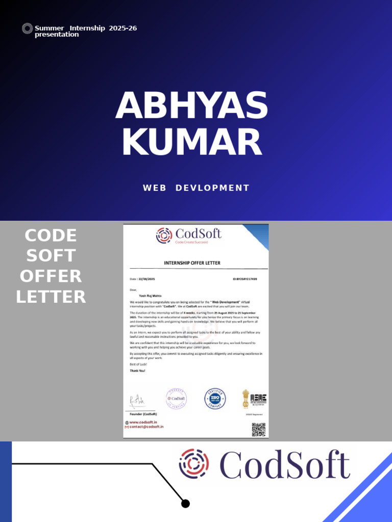 Web Development Internship Guide 2025-26 | PDF | Calculator | Software ...
