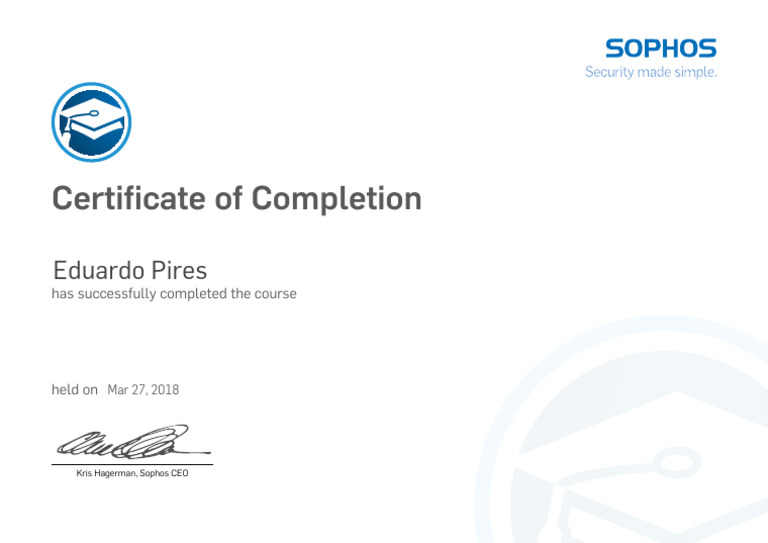 Certificado Sophos ET80 - XG Firewall v17.0 - Engineer | PDF