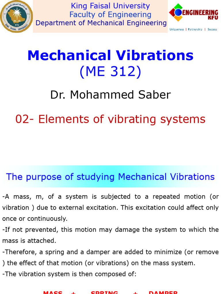 Mechanical Vibrations: Mass-Spring-Damper System | PDF | Beam ...
