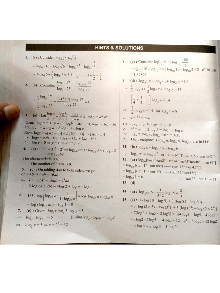 S 2 Logarithm | PDF