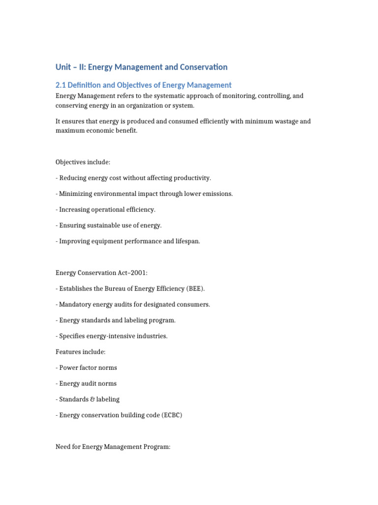 Energy Management and Conservation Guide | PDF | Energy Conservation ...