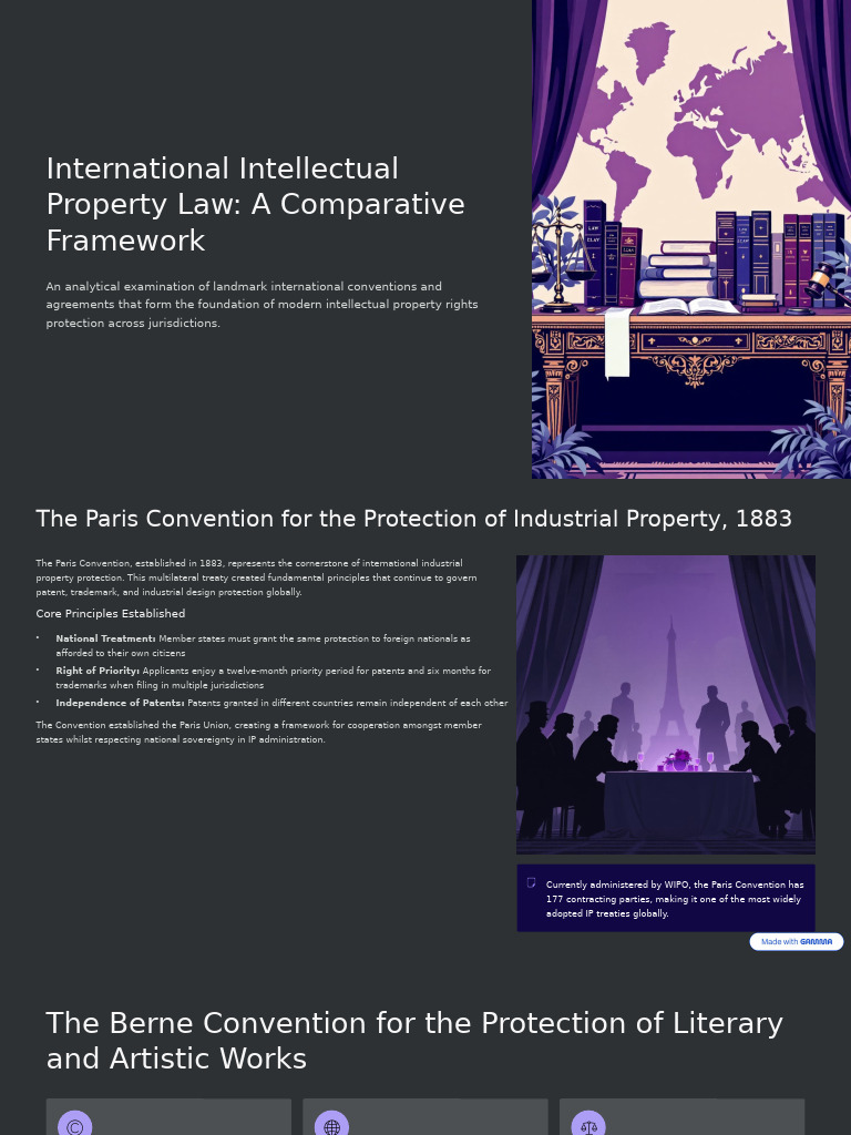 Comparative International IP Law Framework | PDF | Intellectual ...