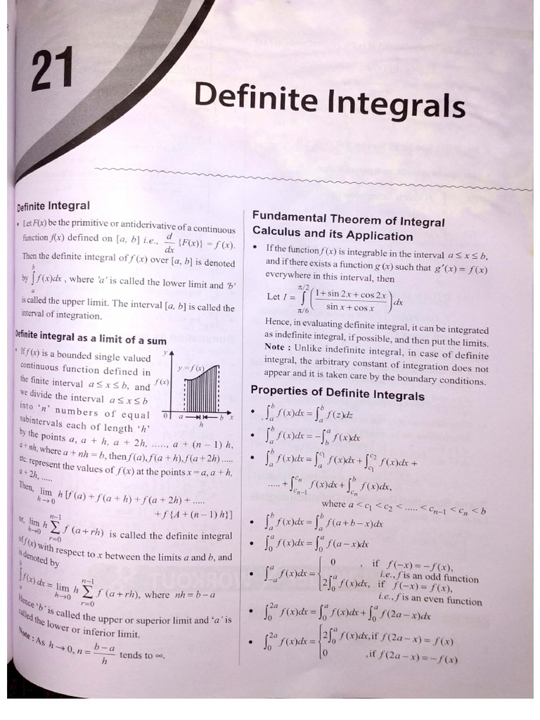 Q.21. Definite Integral | PDF