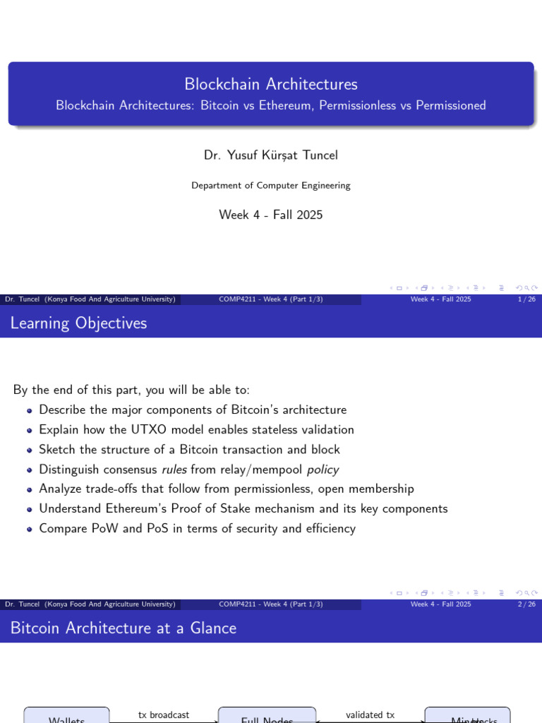 COMP4211 Blockchain Fall 2025 2026 Week4 | PDF | Bitcoin | Applications Of  Cryptography