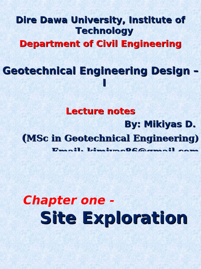 Geotechnical Engineering Site Exploration Guide | PDF | Casing ...
