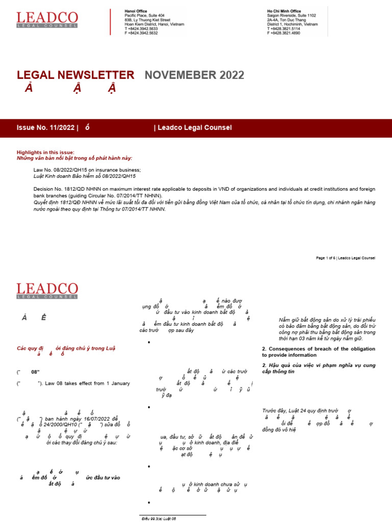 Legal Update November 2022 - LEADCO | PDF