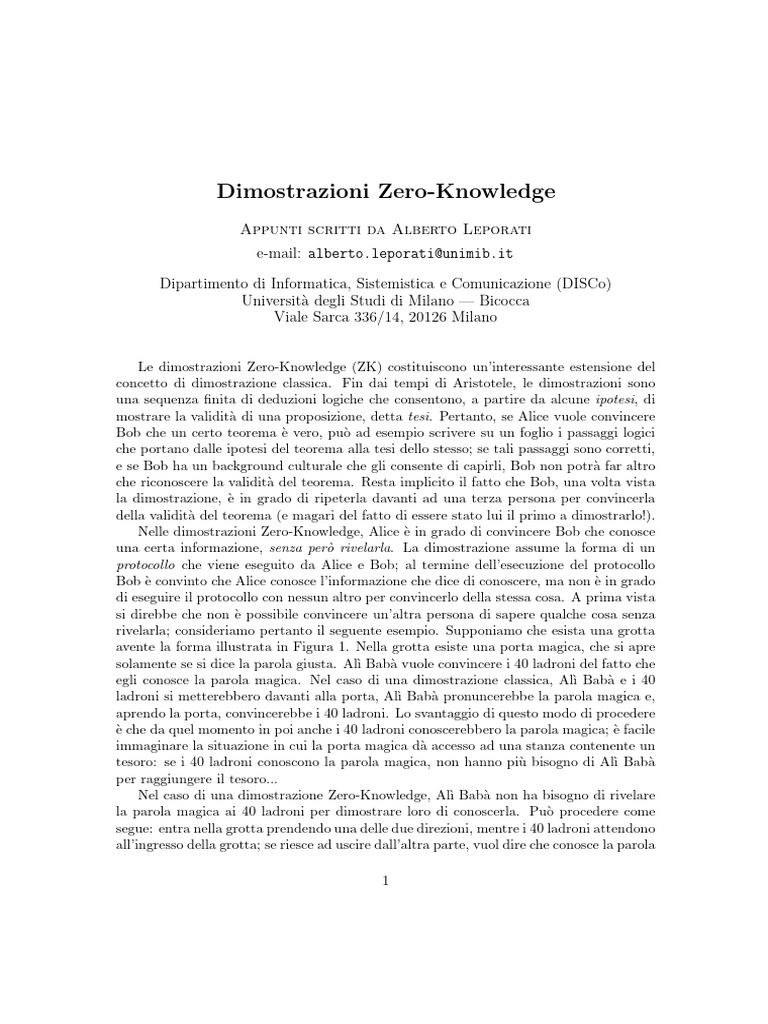Zero Knowledge | PDF