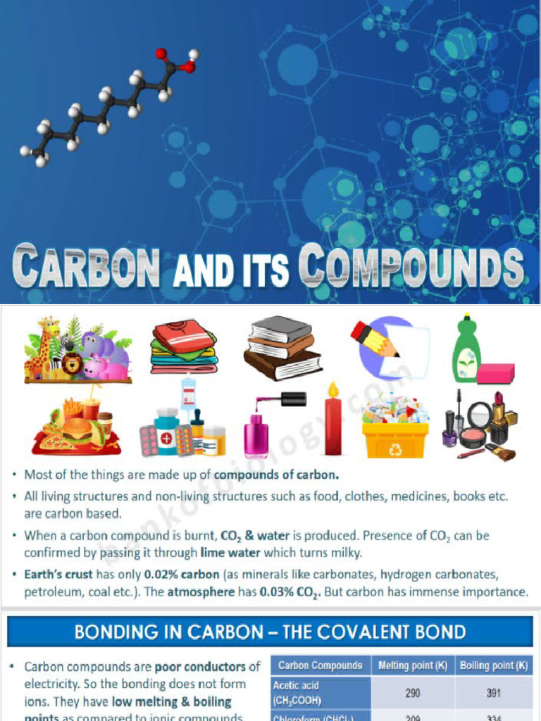 Carbon and Its Compounds | PDF