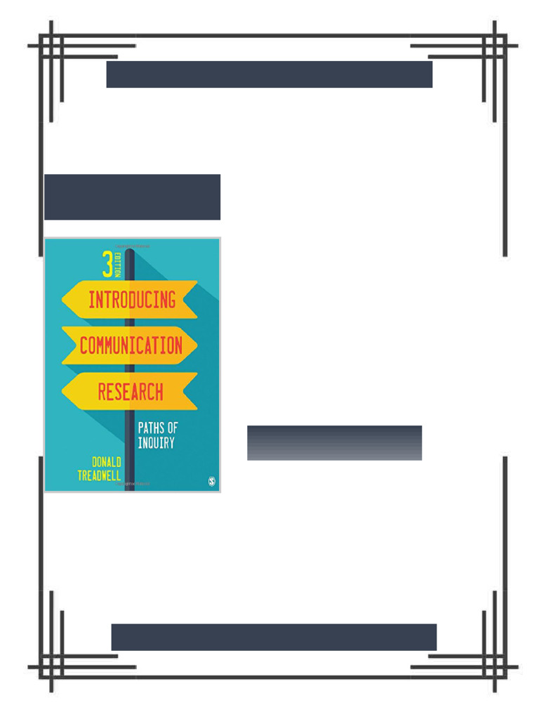 Introducing Communication Research Paths of Inquiry 3rd Edition Donald ...