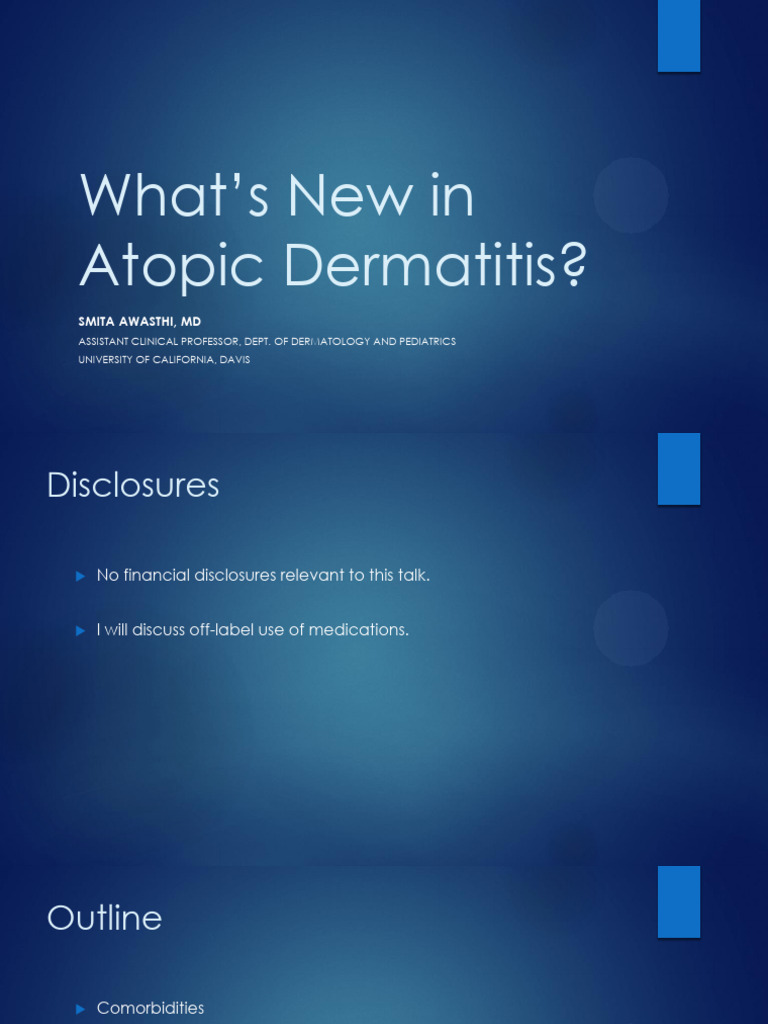 Whats New in Atopic Dermatitis - Awasthi | PDF | Attention Deficit ...