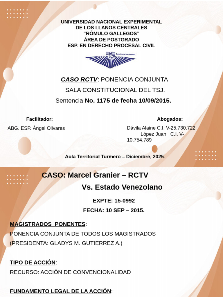 Sentencia TSJ sobre RCTV y DDHH | PDF | Caso de ley | Debido al proceso