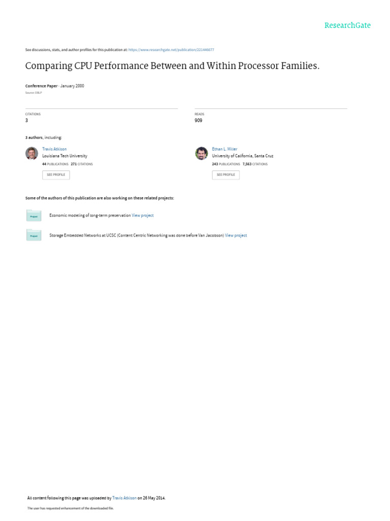 Comparing CPU Performance Between and Within Proce | PDF | Central ...