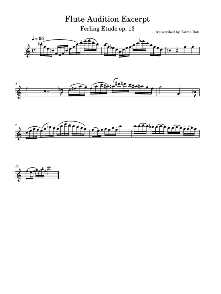 Flute Audition Excerpt | PDF