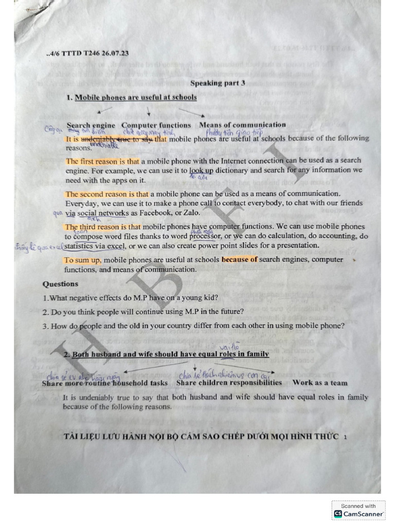 Speaking Part 3 | PDF