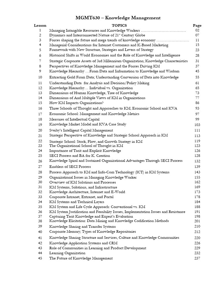 Knowledge Management in the 21st Century | PDF | Agriculture | Knowledge