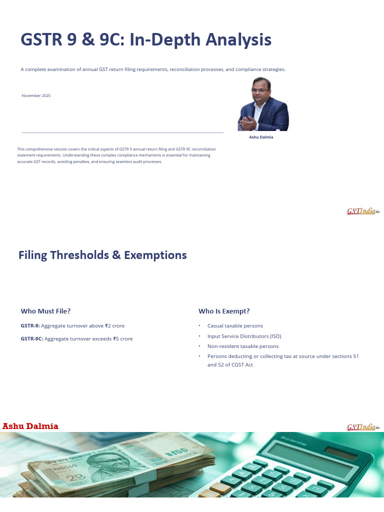 GSTR 9 & 9C Compliance Guide 2024-25 | PDF | Taxes | Revenue