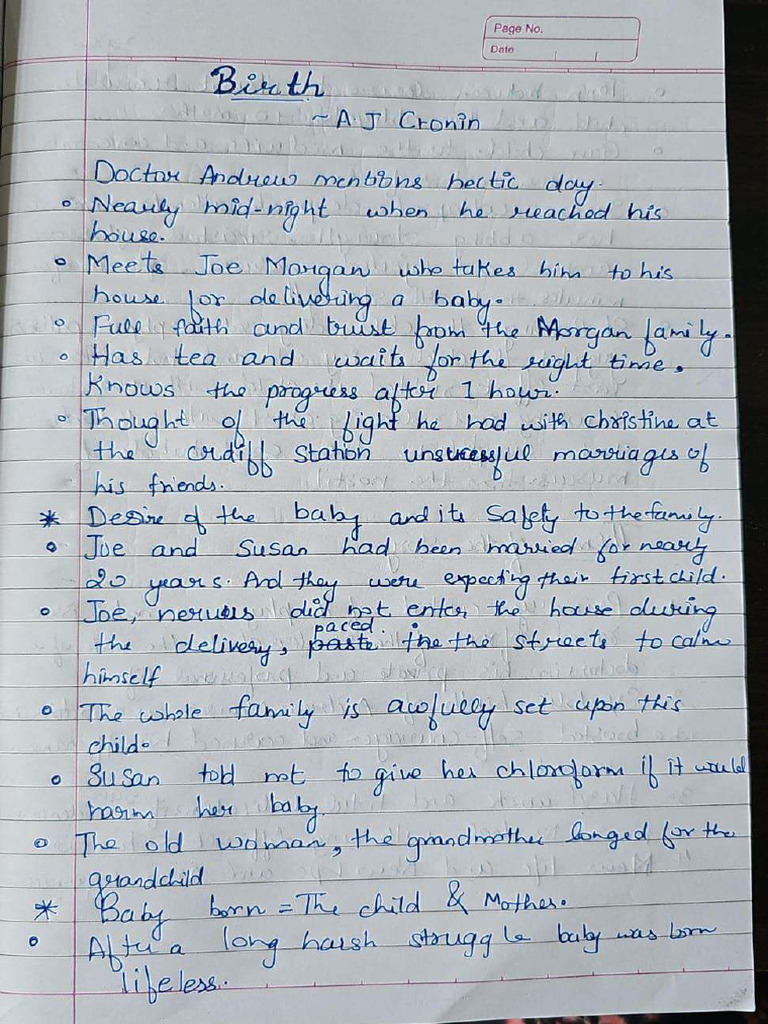 Birth Notes | PDF