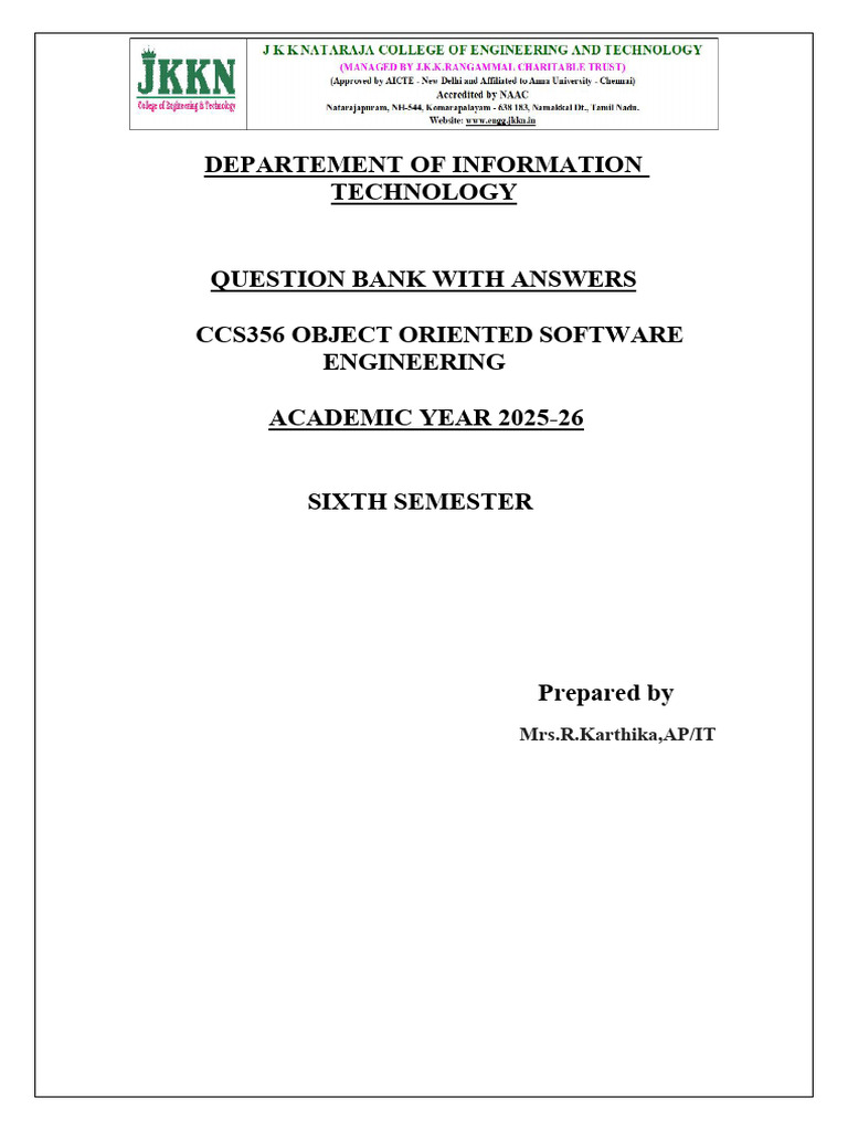Question Bank | PDF | Software Testing | Unified Modeling Language