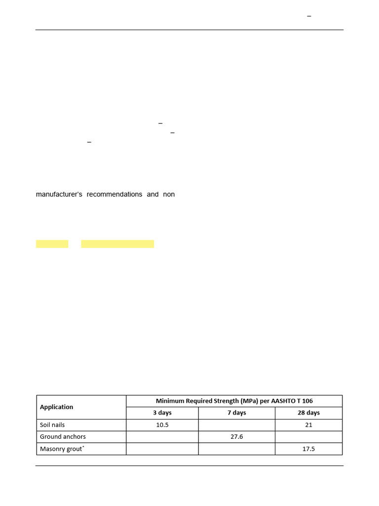 Controlled Density Fill and Grout Specifications | PDF | Concrete ...