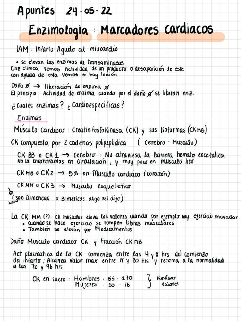 Apuntes Lab | PDF | Infarto de miocardio | Especialidades Medicas