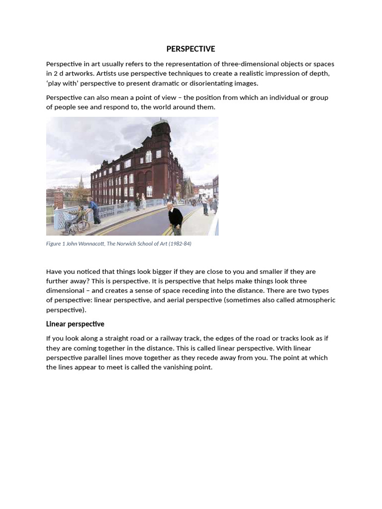Understanding Art Perspective Techniques | PDF | Perspective (Graphical ...
