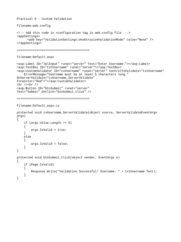 9.custom Validation | PDF