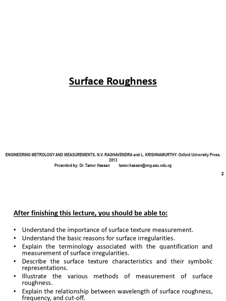 Understanding Surface Roughness Measurement | PDF