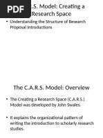 Understanding the CARS Model in Research | PDF | English As A Second Or ...