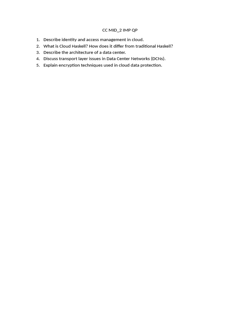 CC MID - 2 Imp QP | PDF
