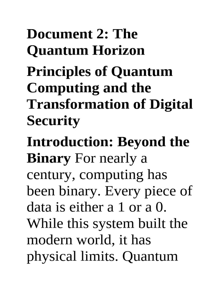 Document 3 | PDF | Quantum Computing | Applied Mathematics