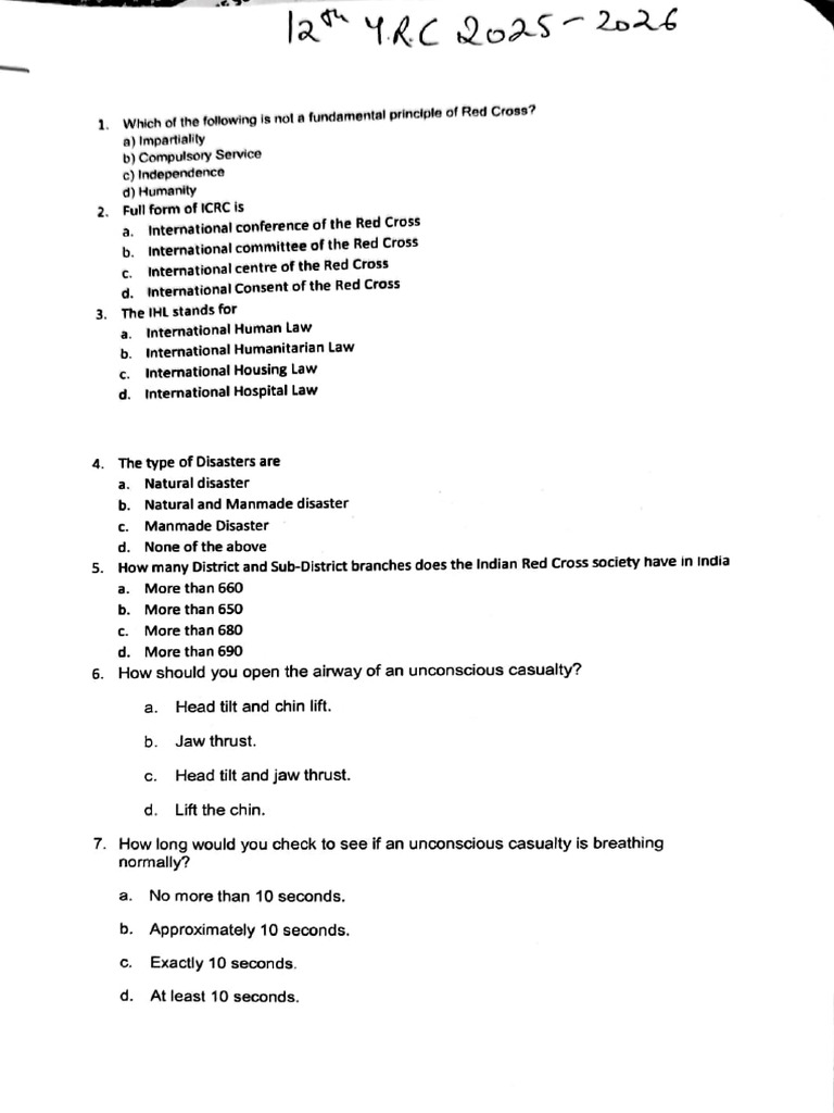 P.E and YRC Question Bank | PDF