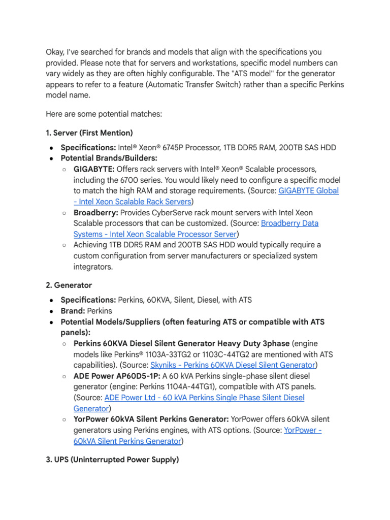 ATS Model - For The Generator | PDF | Intel | Desktop Computer