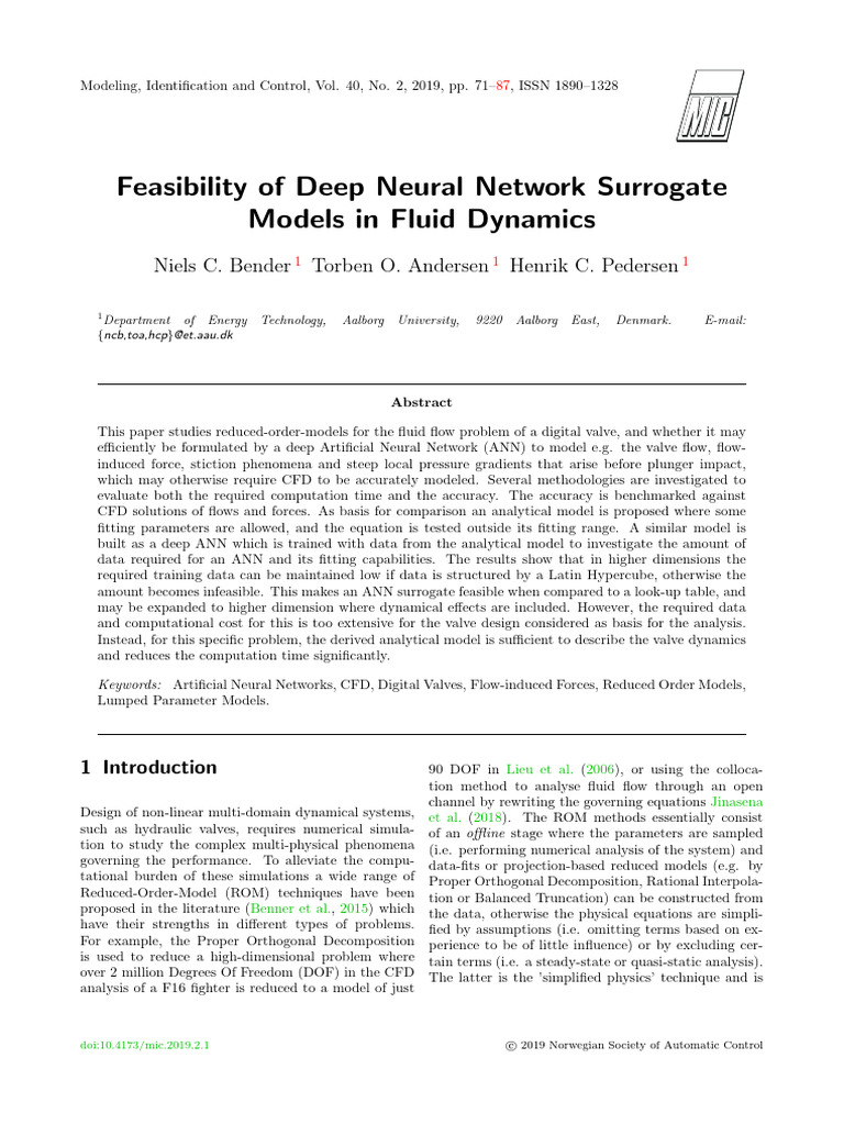 Feasibility of Deep Neural Network Surrogate Models in Fluid Dynamics ...