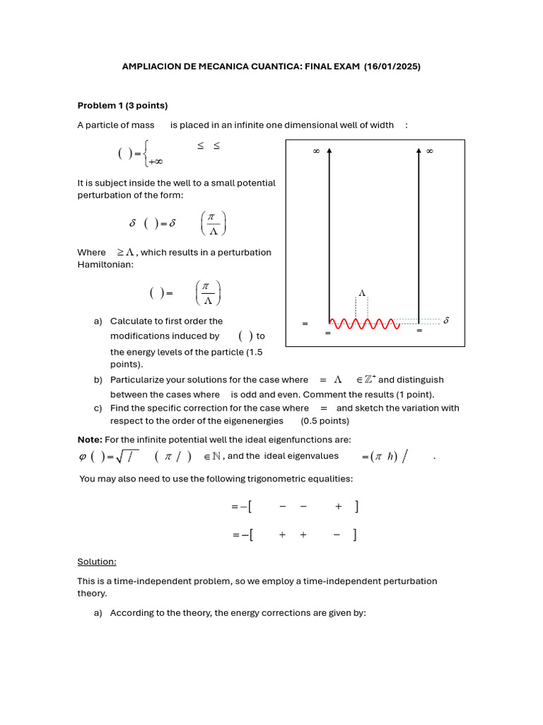 Quantum Mechanics Final Exam Solutions | PDF | Rotation | Perturbation ...