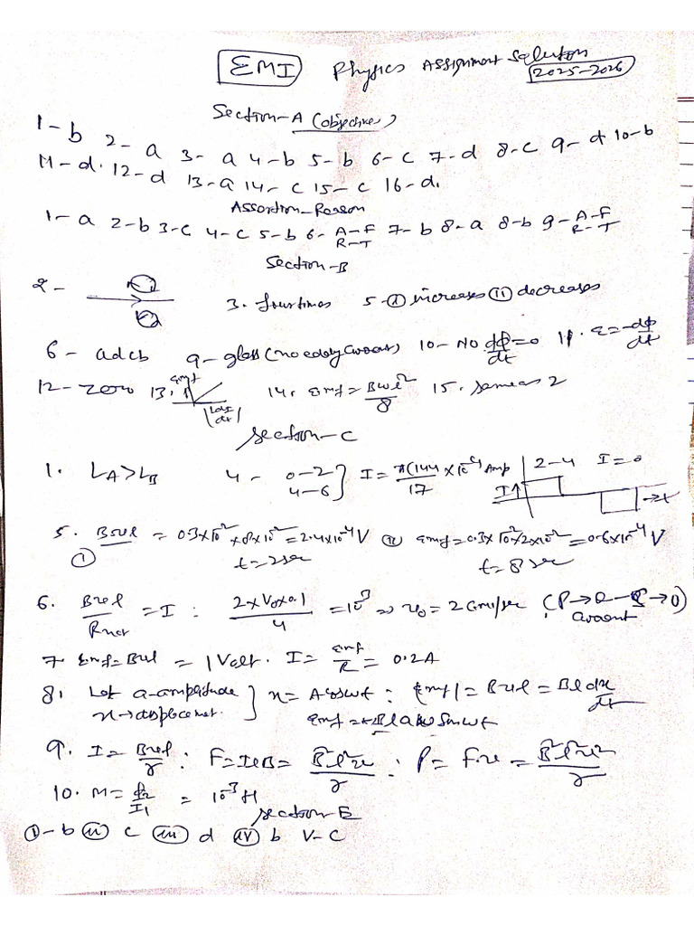Solutions of EMI (2025-2026) | PDF