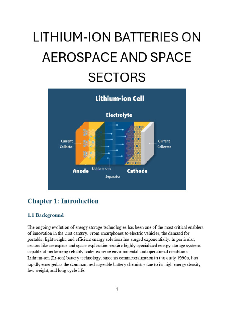 Lithium-Ion Batteries in Aerospace & Space | PDF | Lithium Ion Battery ...