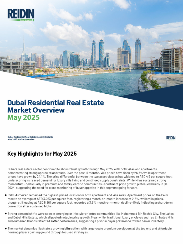 Dubai Residential Real Estate Market Overview May 2025 | PDF