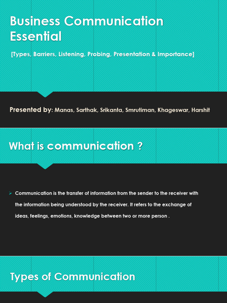 Business Communication Essentials Guide | PDF | Communication | Psychology