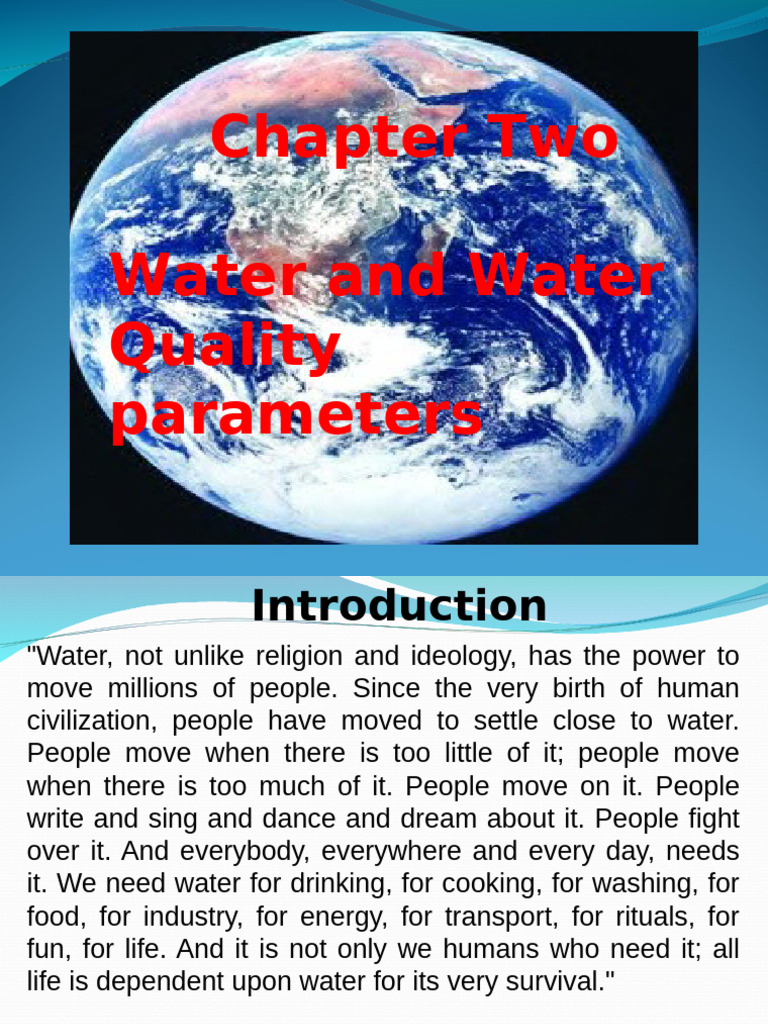 Chapter 2 Water and Water Quality Parameters | PDF | Water Cycle | Water